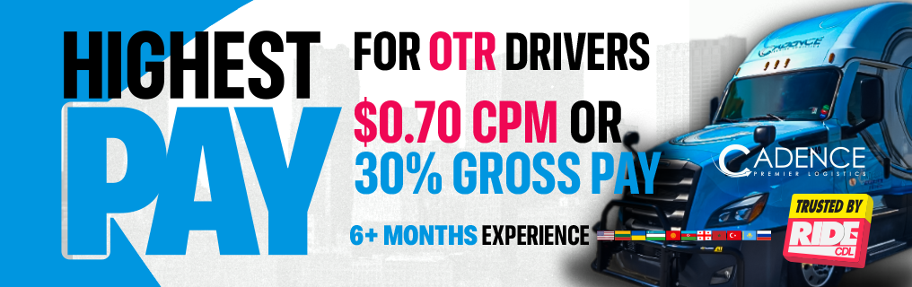 CDL-A Independent Contractor – OTR | Up to $0.75 CPM or 30% Gross